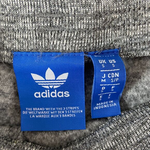 Adidas Gray Joggers Pants Mens Small Cargo Sweatpants Drawstring Three Stripe - Picture 5 of 7